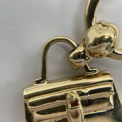 Hermès Top Kelly Pendant Light Rose Gold Necklace Charm Scarf Ring