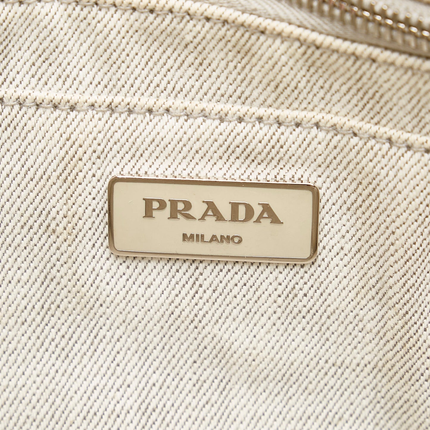 Prada Canapa Studded Canvas Satchel