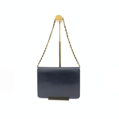 Chanel Single Flap Bag Vintage Medium Black Box Calf Leather Gold Hardware
