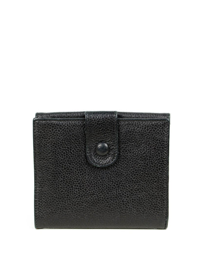 Chanel Black Caviar Leather Timeless CC Compact Wallet