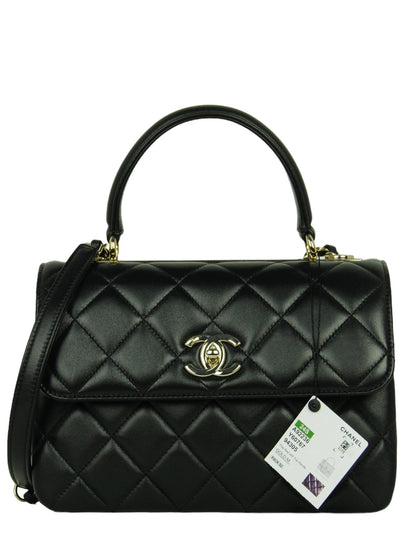 Chanel NWT 2024 Black Lambskin Quilted Trendy CC