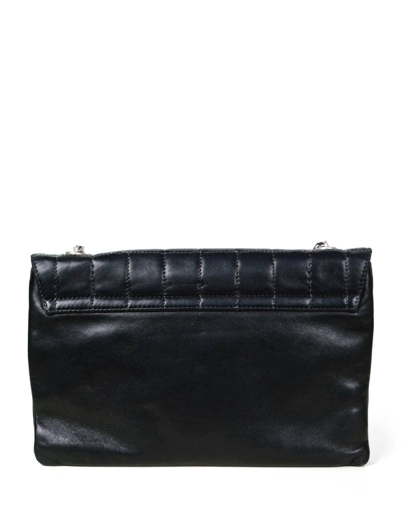 Chanel Black Lambskin Leather Square Quilted Reissue Flap Bag