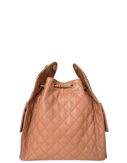 Chanel Brown Leather Medium 25 Hobo