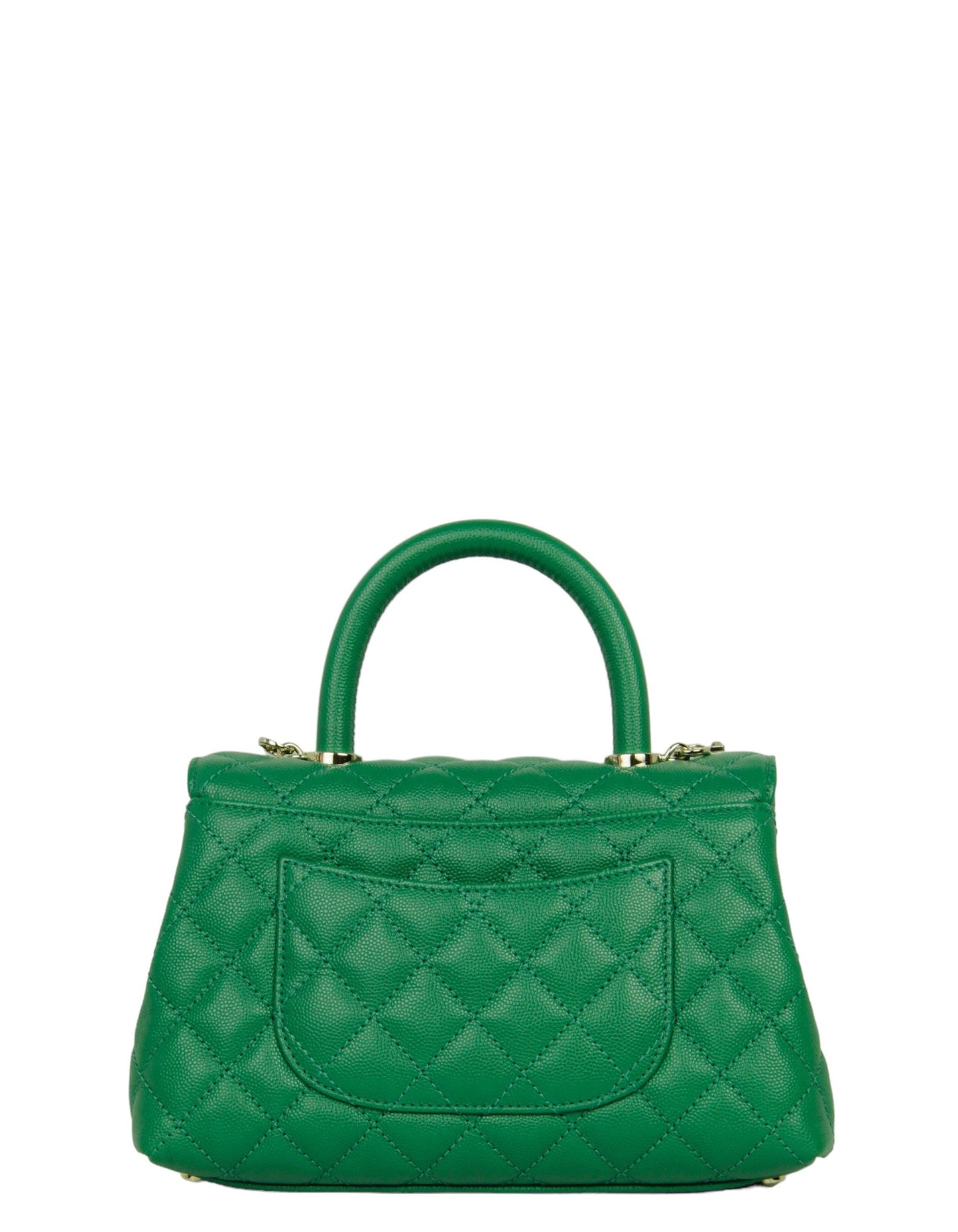 Chanel 2024 Green Caviar Mini Coco Handle Flap Bag
