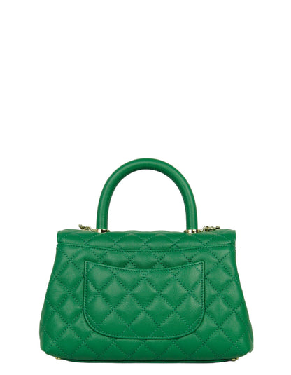 Chanel 2024 Green Caviar Mini Coco Handle Flap Bag