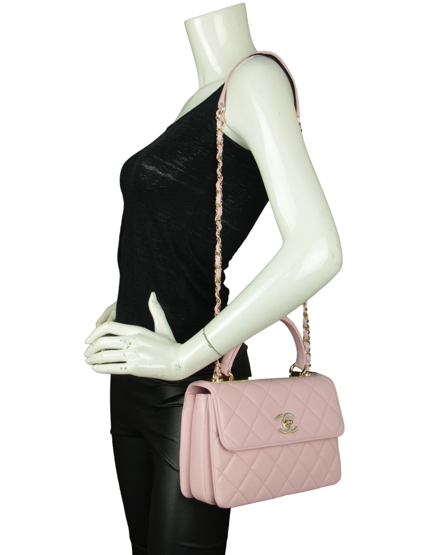 Chanel NWT 2024 Pink Lambskin Quilted Trendy CC