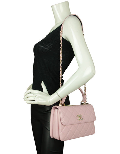 Chanel NWT 2024 Pink Lambskin Quilted Trendy CC