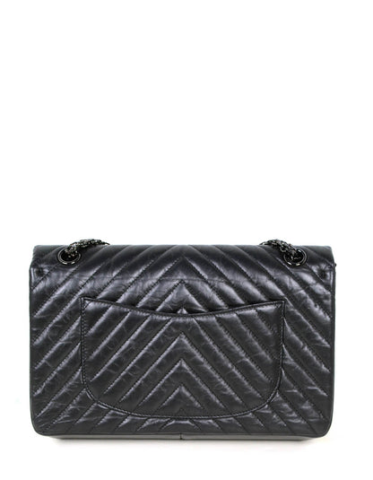 Chanel So Black Calfskin Quilted 2.55 Reissue 226 Flap Bag