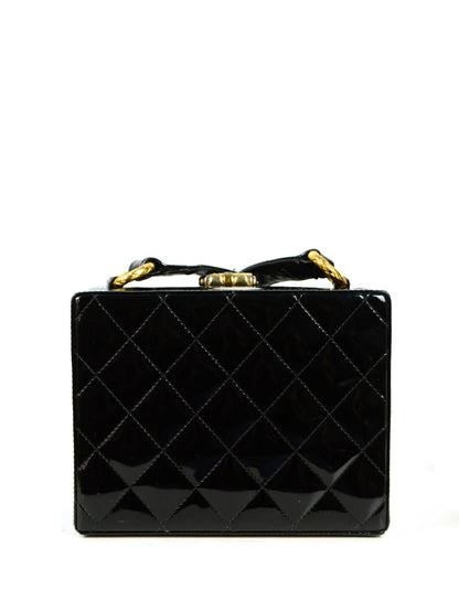 Chanel Vintage Black Patent Hardcase Shoulder/Crossbody Bag