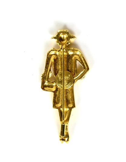 Chanel '90s Gold Plated Vintage Coco Mademoiselle Brooch