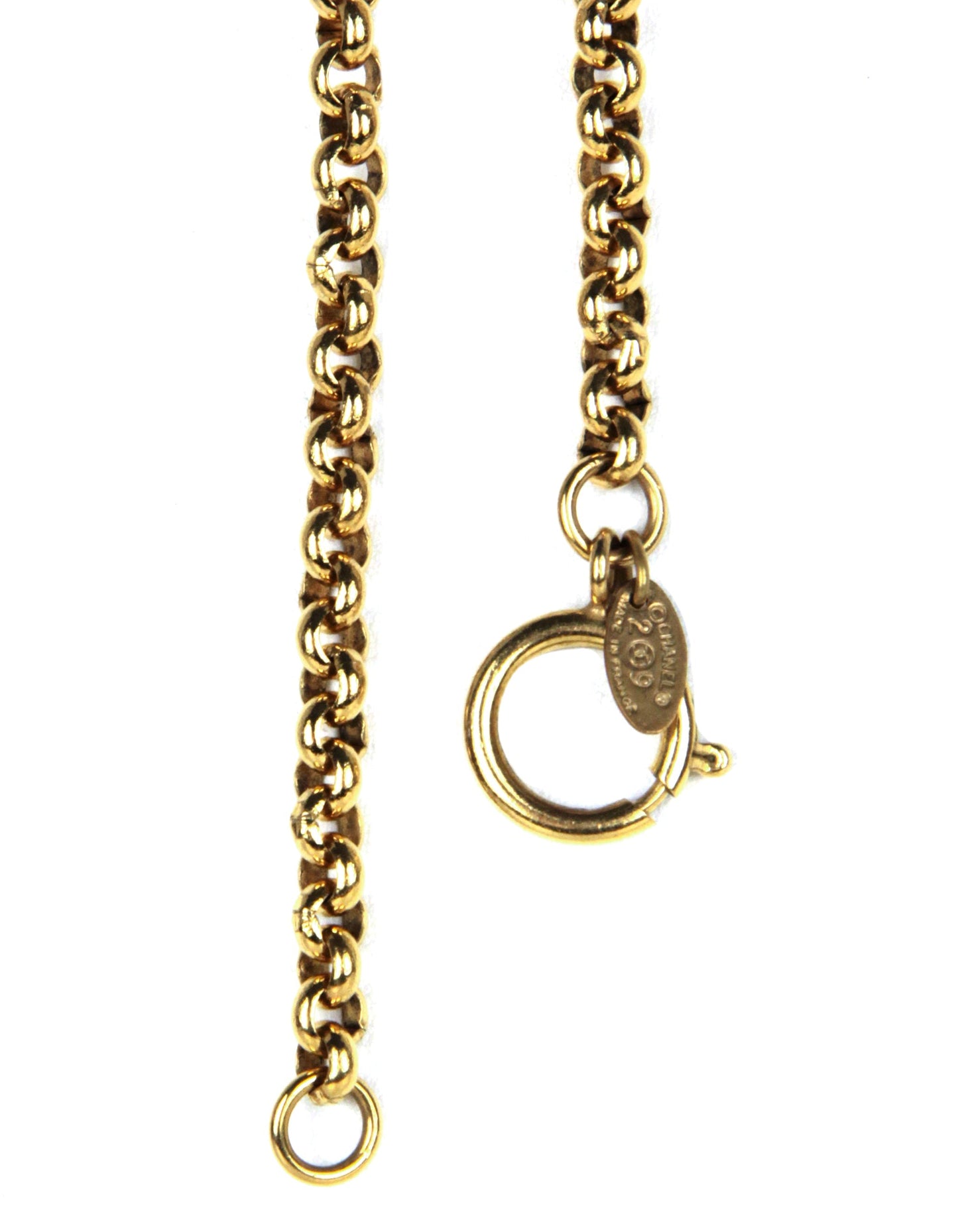 Chanel '90s Vintage Goldtone CC Pendant 23" Necklace