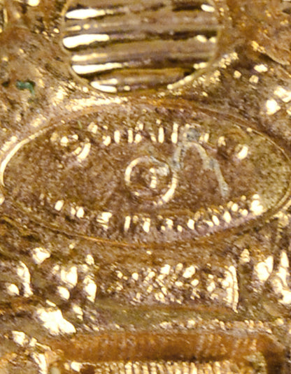 Chanel 90s Goldtone Clip On Earrings w/ Crystals