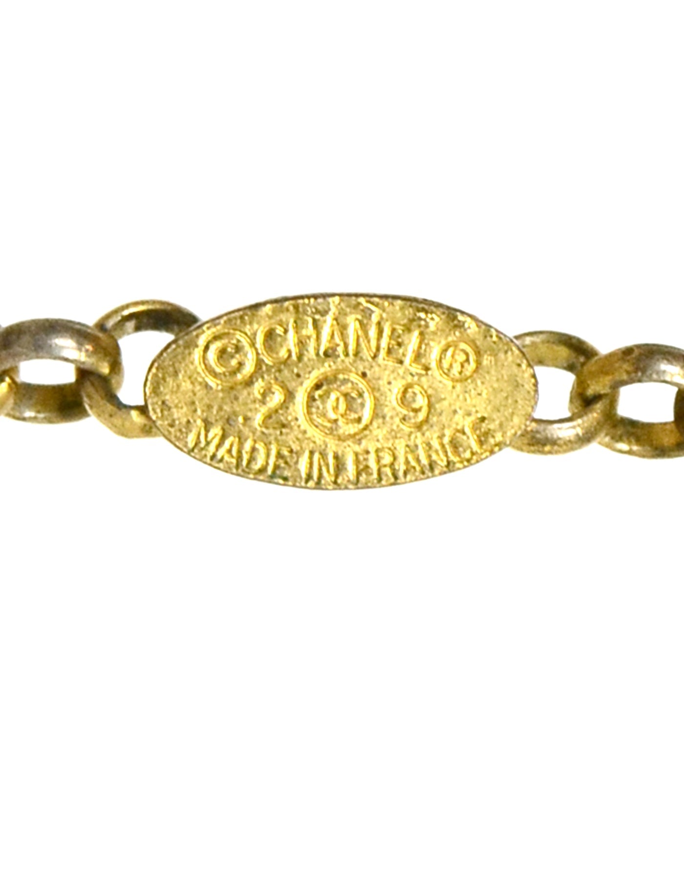 Chanel Vintage Red Gripoix & Crystal Goldtone 92" Necklace