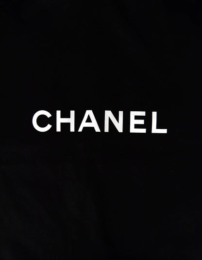 Chanel Black 64" Canvas Garment Bag w/ CC Hanger