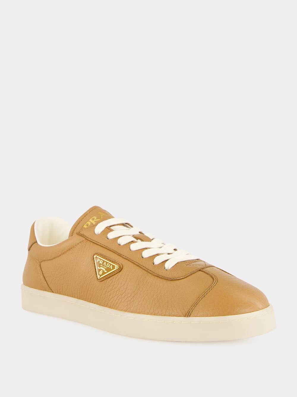 Caramel Low-Top Leather Sneakers