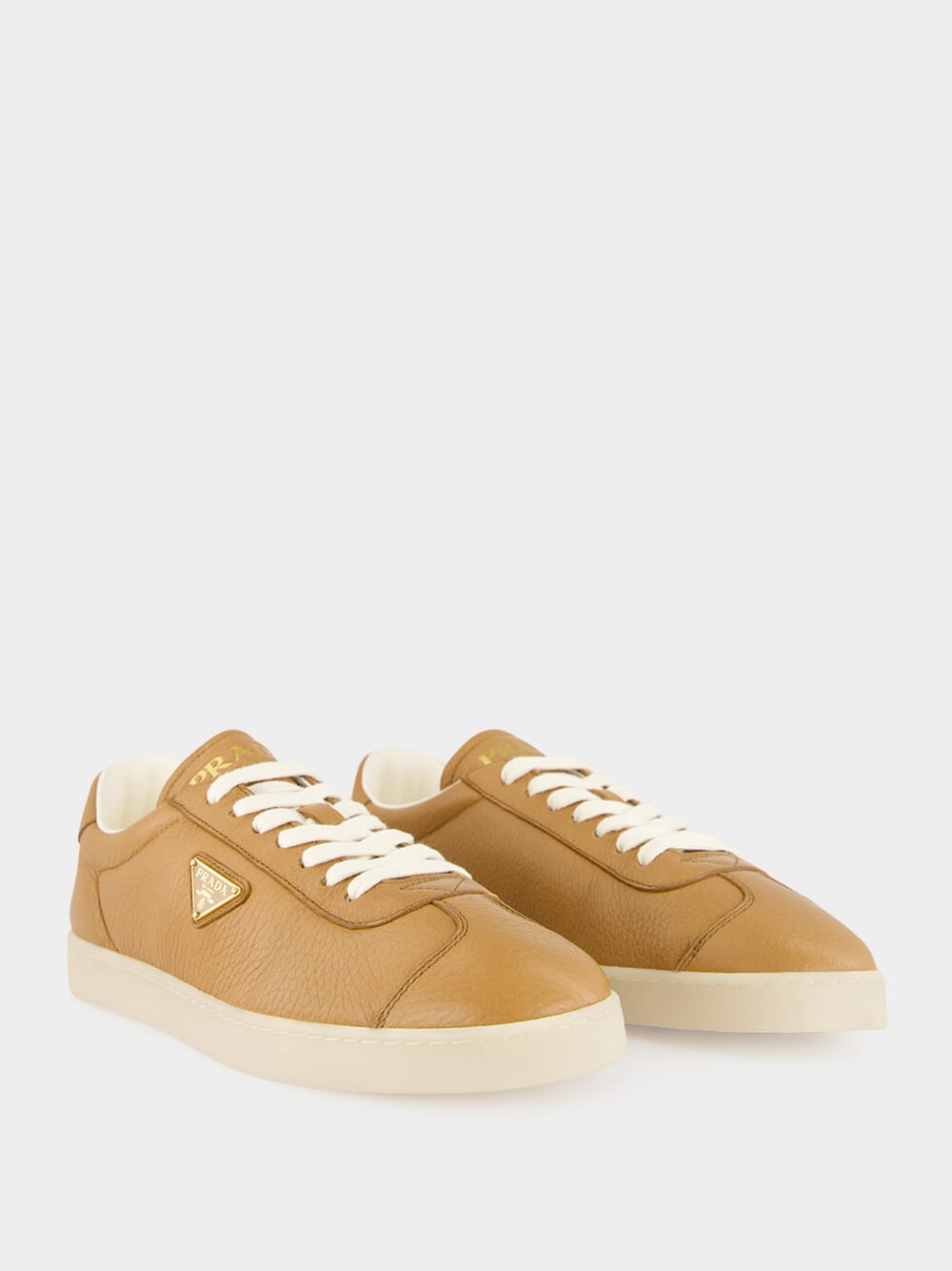 Caramel Low-Top Leather Sneakers