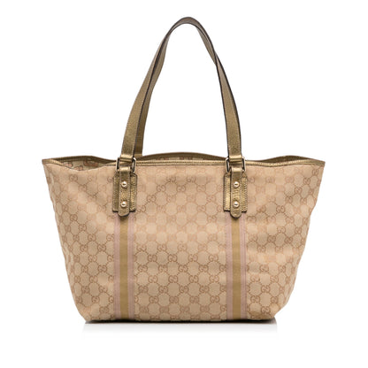 Tan Gucci GG Canvas Jolicoeur Tote