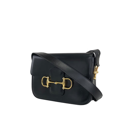 CELINE Horse Bit Shoulder bag Black Vintage dynnnp
