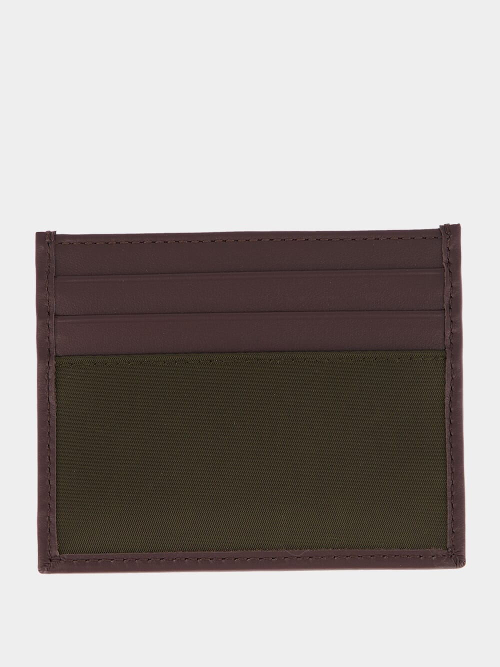 Brown Re-Nylon Leather Card Holder