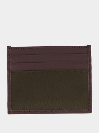 Brown Re-Nylon Leather Card Holder