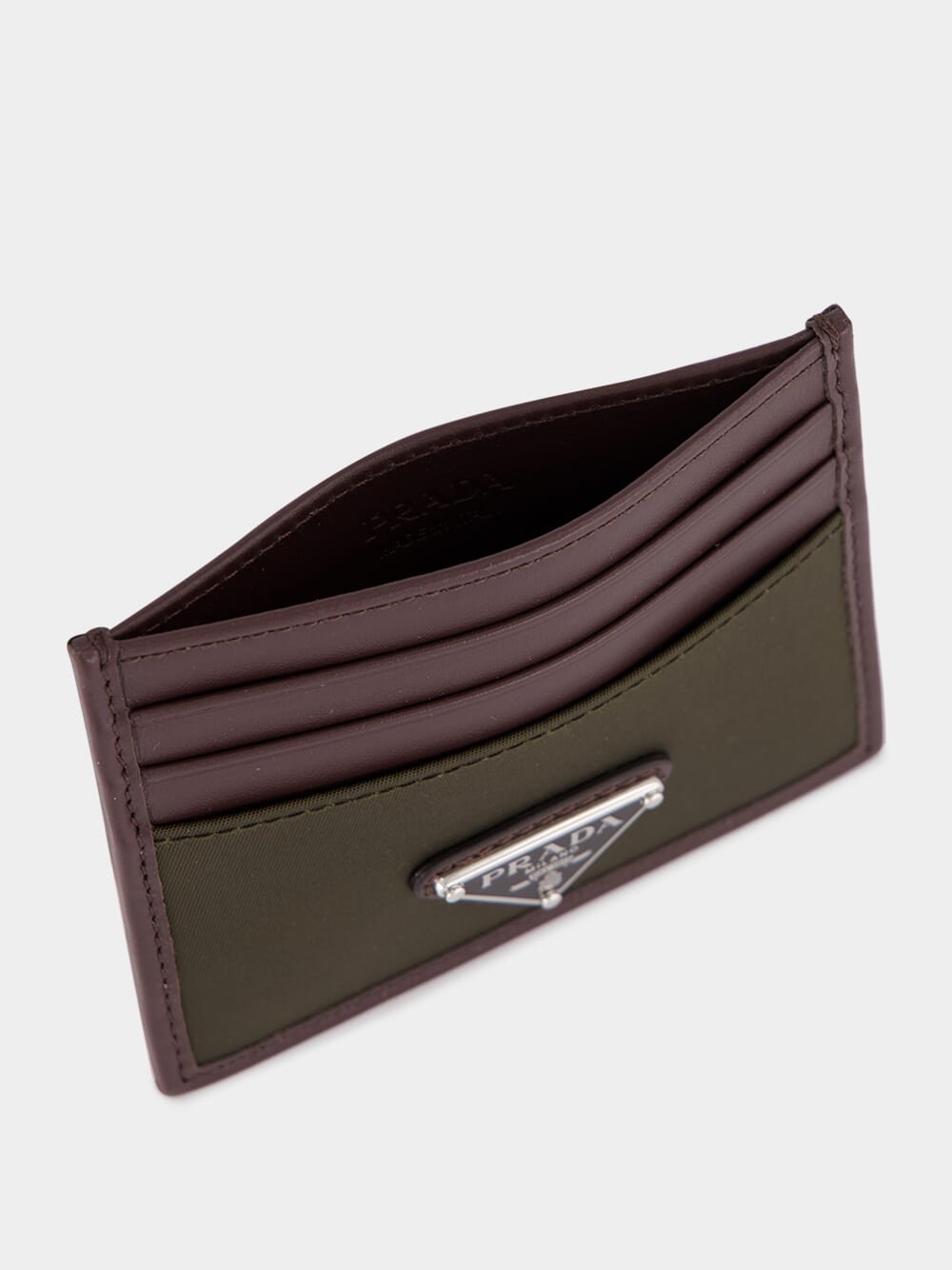 Brown Re-Nylon Leather Card Holder