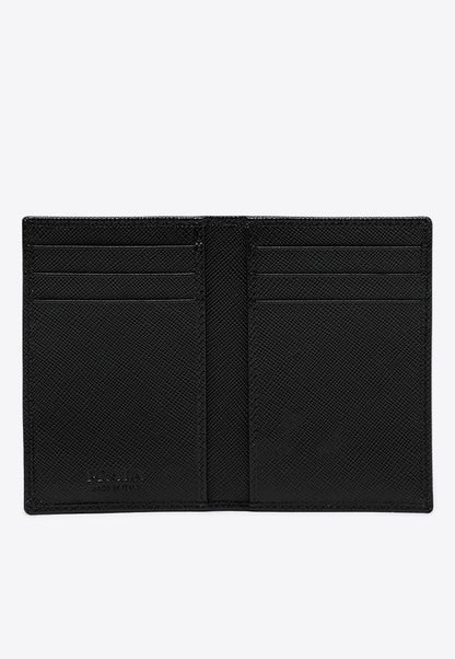 Triangle Logo Vertical Bi-Fold Wallet