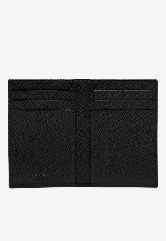 Triangle Logo Vertical Bi-Fold Wallet