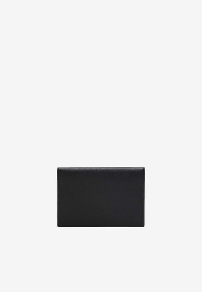 Triangle Logo Saffiano Leather Wallet