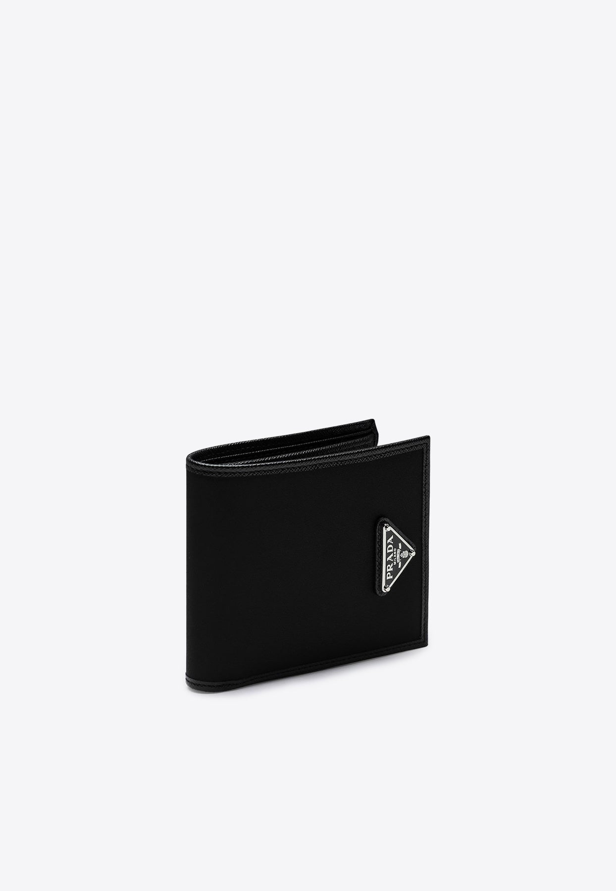 Triangle Logo Re-Nylon Bi-Fold Wallet