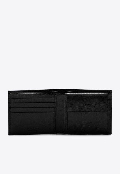 Triangle Logo Re-Nylon Bi-Fold Wallet