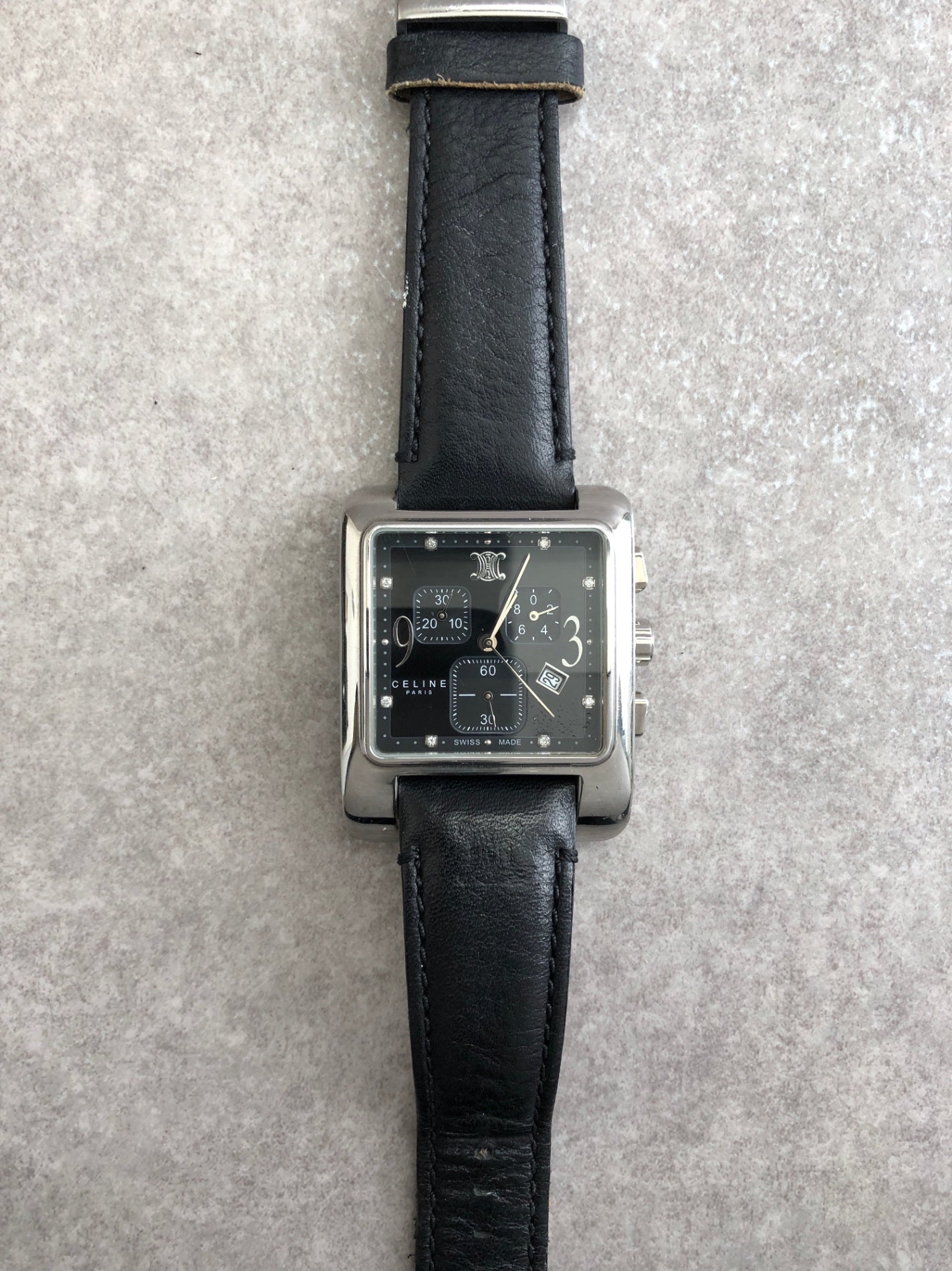 CELINE  Quartz Watch Black Vintage yvw3tu