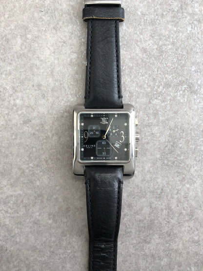 CELINE  Quartz Watch Black Vintage yvw3tu