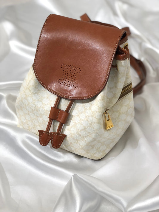 CELINE  Backpack White Vintage wih3fy
