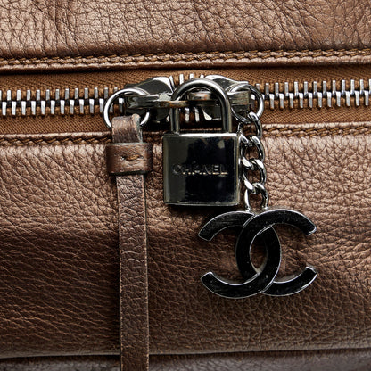 Chanel CC Chain Brown Lambskin Silver