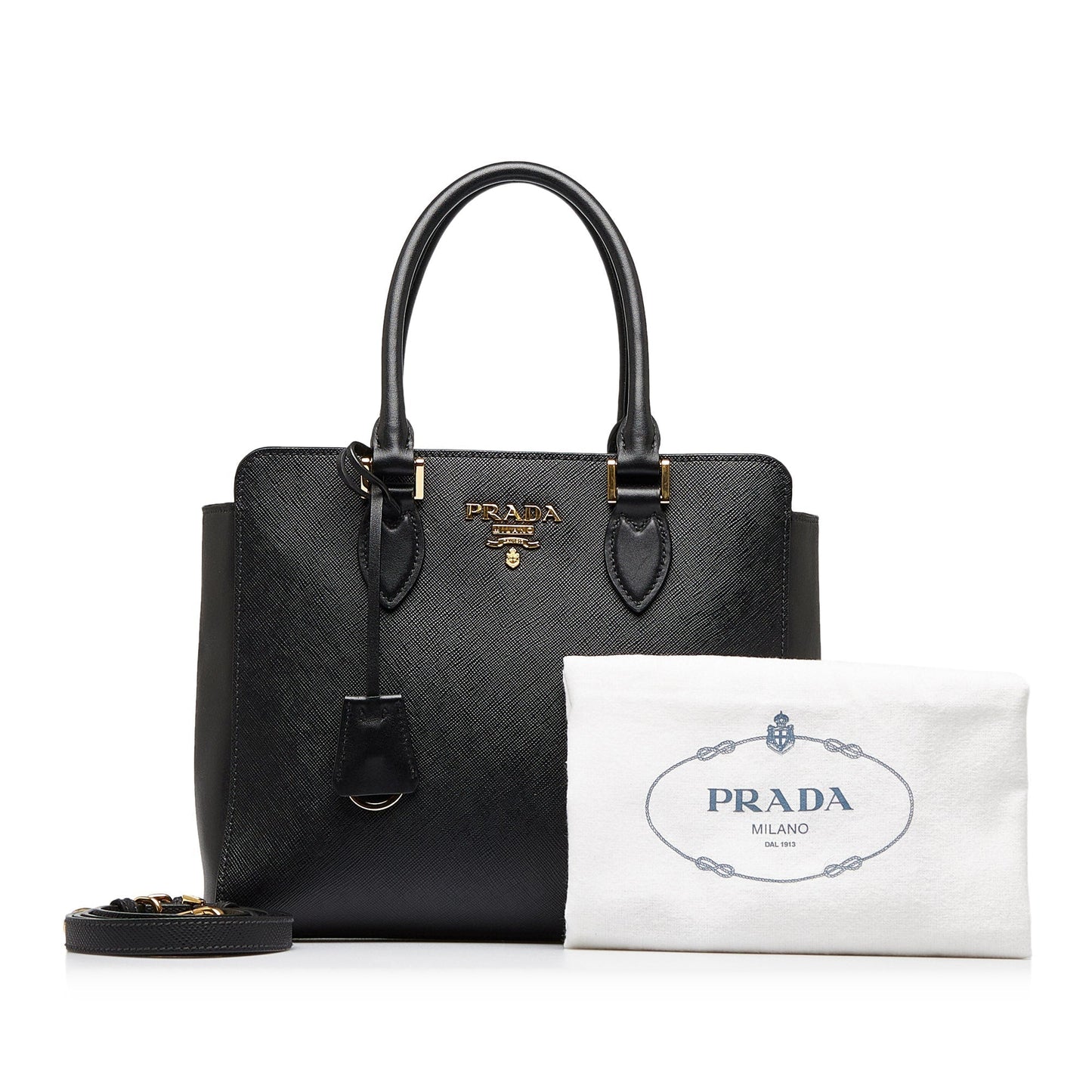 Prada Saffiano Black Soft Calfskin