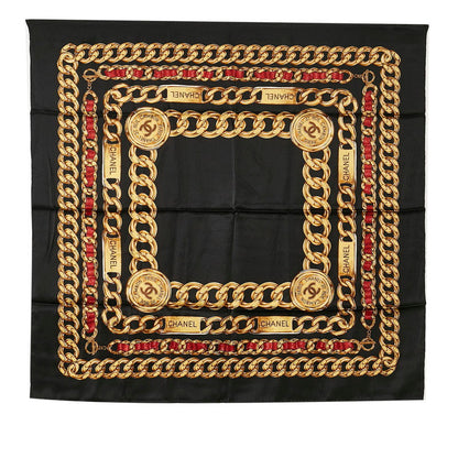 Chanel 31 Rue Cambon Paris Silk Scarf Canvas Scarf in Good condition