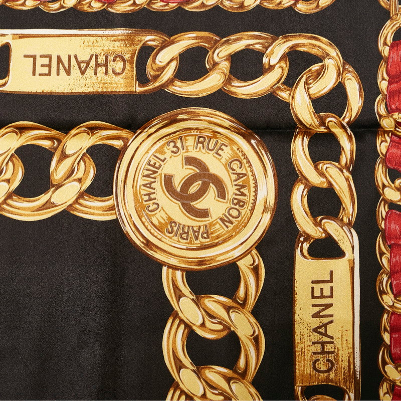 Chanel 31 Rue Cambon Paris Silk Scarf Canvas Scarf in Good condition