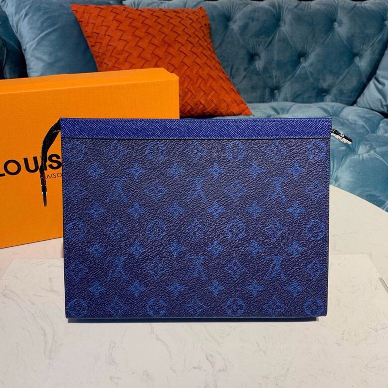 Louis Vuitton Pochette Voyage MM Monogram Blue