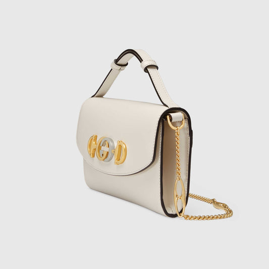 Gucci Zumi White Smooth Leather Mini Bag