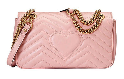 (WMNS) GUCCI GG Marmont SeriesSingle Shoulder Bag Small Light Pink 443497-DTDIT-5909