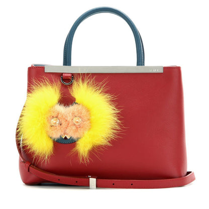Fendi 2Jours Petite Embellished Leather Tote