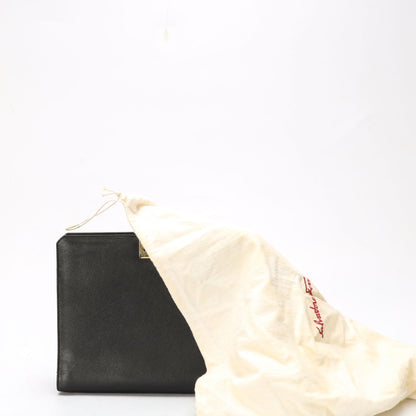 Salvatore Ferragamo Black Diana clutch