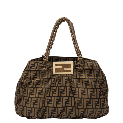 Fendi Tobacco Zucca Canvas Mia Shoulder Bag