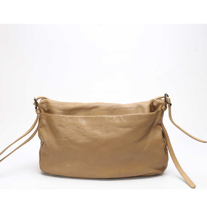 Jimmy Choo Beige Large Biker Saddle Crossbody Bag