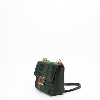 Michael Kors Crocodile Leather Green Crossbody Bag