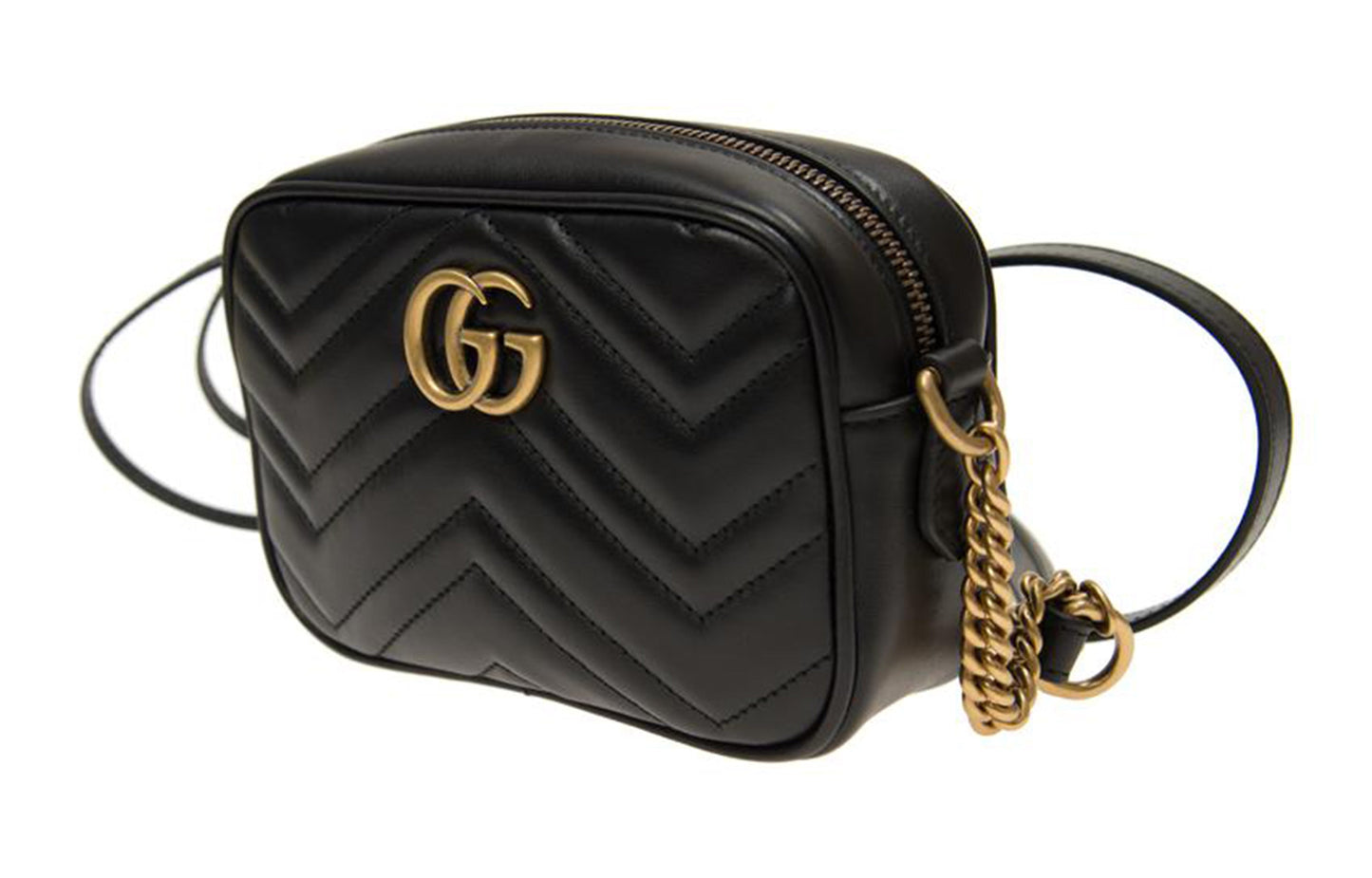 (WMNS) Gucci GG Marmont Logo Messenger Bag Black Classic 448065-DTD1T-1000