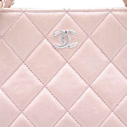 Pearlecent Pink Quilted Vintage Small Tote Bag