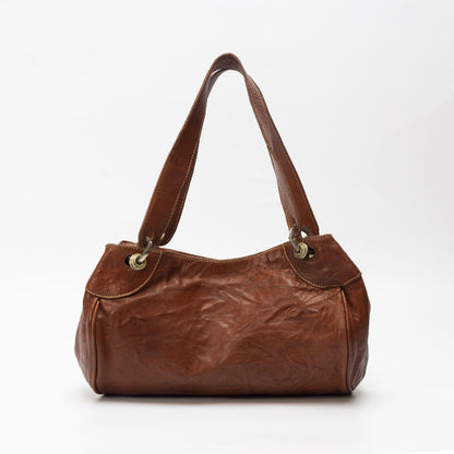 Prada Brown Leather Shoulder Bag