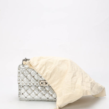 Valentino Garavani Silver Rockstud Spike Crossbody Bag