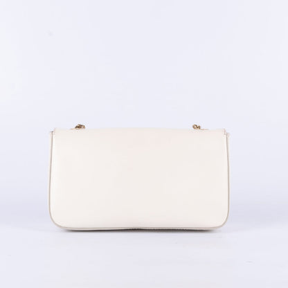 Salvatore Ferragamo Cream Saffiano Leather Rory Shoulder Bag